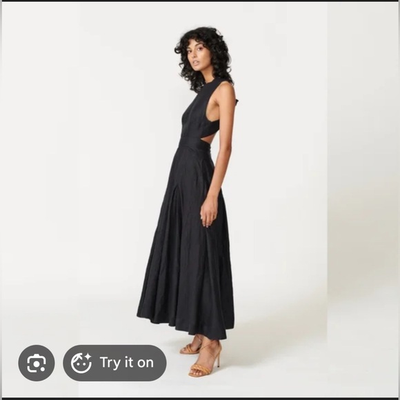 Anthropologie Aureta Studio Boatneck Linen Maxi Dresss - Picture 4 of 9